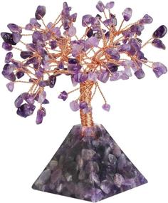 img 2 attached to Rockcloud Amethyst Crystals Pyramid Decoration