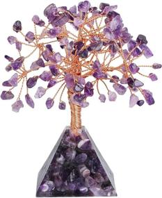 img 4 attached to Rockcloud Amethyst Crystals Pyramid Decoration