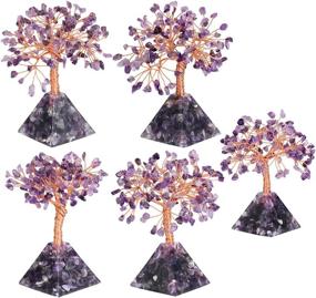 img 1 attached to Rockcloud Amethyst Crystals Pyramid Decoration