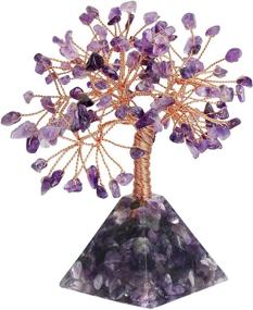 img 3 attached to Rockcloud Amethyst Crystals Pyramid Decoration