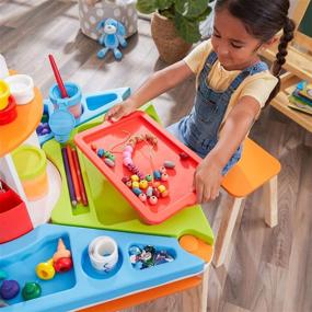 img 1 attached to 🎨 KidKraft Ultimate Creation Station: A Multifunctional Kids Activity Art Table with 4 Stations & 2 Stools for Endless Creative Fun