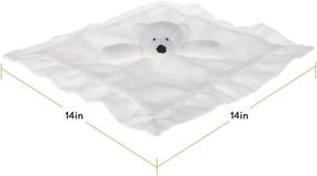 img 2 attached to 🧸 Apricot Lamb Stuffed Animals Soft Security Blanket - White Polar Bear Infant Nursery Character Blanket - Luxury Snuggler Plush (White Polar Bear, 14 Inches)