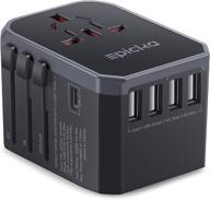 epicka universal travel adapter: all-in-one international wall charger with smart power and usb type-c for usa eu uk aus logo