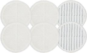 img 3 attached to Flintar 2124 Spinwave Replacement Mop Pads for Bissell Bissel Spinwave Hard Floor Cleaner Powered Rotating Mop 2039 Series, 2307, 2315A, Part # 2124 - 6 Pack: 4 Soft Pads + 2 Scrubby Pads