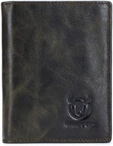 img 4 attached to Bullcaptain Capacity Genuine Leather Bifold Men's Accessories for Wallets, Card Cases & Money Organizers