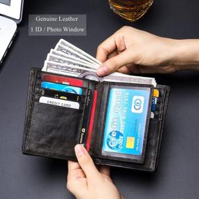 img 2 attached to Bullcaptain Capacity Genuine Leather Bifold Men's Accessories for Wallets, Card Cases & Money Organizers