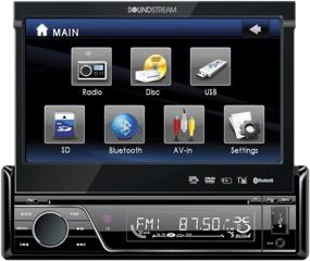 img 1 attached to 🔊 Enhance Your Car Audio Experience with the Soundstream VIR-7830B Single-Din Bluetooth Car Stereo DVD Player