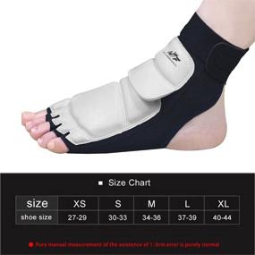 img 2 attached to High-Quality White Taekwondo Foot Protector Gear - Size Large, Perfect for Martial Arts Fighting