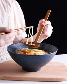 img 1 attached to 🍜 Kanwone Ceramic Ramen Bowls: Authentic Japanese Style