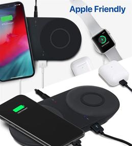 img 2 attached to 🔌 OCOMMO 4-in-1 Wireless Charging Pad for Multiple Devices - Airpods, Samsung & Apple Watches, Android & iPhone 11/Pro/Max/XR - AC Adapter & USB C Included