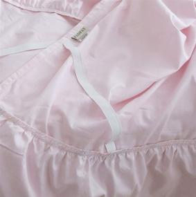 img 1 attached to FADFAY 4-х частейный комплект постельного белья на пододеяльник с розовой флористической печатью - полный размер для девочек: домашний текстиль элегантность