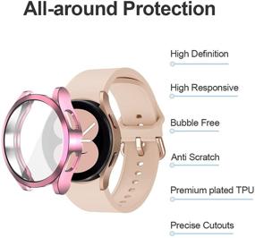 img 3 attached to YUEGOO Compatible With Samsung Galaxy Watch 4 40Mm Case With Built-In Screen Protector Cell Phones & Accessories
