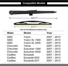 img 3 attached to 🔧 Комплект задней щетки стеклоочистителя PARRATI для Cadillac Escalade, GMC Yukon, Chevy Tahoe Suburban (2007-2013) - оригинальная запчасть 15277756 25820122