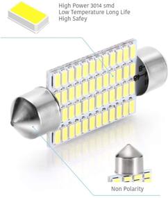 img 3 attached to 🔆 Luyed 2x 570 Lumens Super Bright 3014 48-EX Chipsets 569 578 211-2 212-2 LED Bulbs for Dome Light in Xenon White