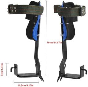 img 1 attached to Sookieng Tree Climbing Spikes 2 Gear with Harness Belt - Stainless Steel Tree Climbing Tool for Fruit Picking, Hunting & Observation