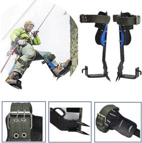 img 3 attached to Sookieng Tree Climbing Spikes 2 Gear with Harness Belt - Stainless Steel Tree Climbing Tool for Fruit Picking, Hunting & Observation