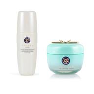 🌸 tatcha bundle set: the water cream (50ml) &amp; pure one step camellia cleansing oil (150ml): 2-in-1 makeup remover and skin moisturizer with reducing appearance of fine lines logo
