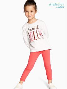 img 3 attached to Carter's Toddler Girls' 2-Pack 🎄 Christmas Long-Sleeve Tees for Easy Holiday Comfort