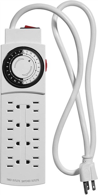  BN-LINK Outdoor Power Stake Timer, 100FT Wireless Remote Control,  Dusk to Dawn Sensor for Outdoor Lights, 6 Grounded Outlets, 6ft Extension  Cord, 1875W/15A,Christmas Decorations, ETL Listed : Tools & Home Improvement