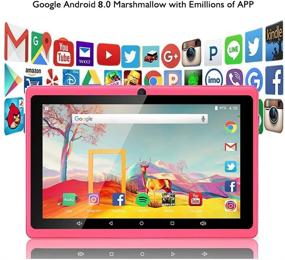 img 3 attached to 📱 iRULU 7 inch Tablet Android 8.1 Quad Core - Dual Camera, WiFi, Bluetooth, 8GB, Google Play Store, Netflix, Skype, 3D Gaming - GMS Certified (Pink)