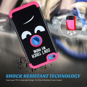 img 2 attached to 📱 Чехол SAVYOU Hybrid Shockproof для iPod Touch 7-го поколения / 6-го поколения / 5-го поколения - горячий розовый