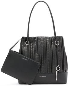 img 4 attached to 👜 Calvin Klein Bubble Lamb North/South Key Item Tote - Gabrianna Edition