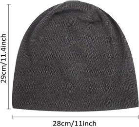 img 3 attached to 🧢 Syhood 2-Piece Slouchy Knit Beanie Hat - Winter Warm Oversized Skull Cap for Men and Women