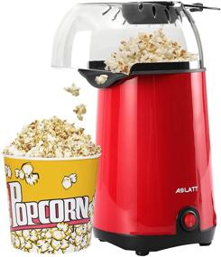 img 4 attached to 🍿 ASLATT Electric Popcorn Maker Hot Air Popper, BPA Free, No Oil Needed, 1200W, Measuring Cup and Removable Top Cover, Ideal for Parties & Kids, Easy to Clean