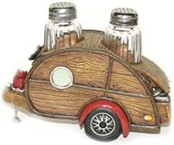 7-inch collectible kitchen decor: woody teardrop rv camper salt & pepper set logo