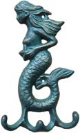 🧜 decorative metal mermaid wall hook with screws and anchors - cast iron key hanger логотип