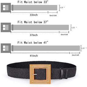 img 2 attached to Women Dresses Elastic Rattan Buckle Women's Accessories