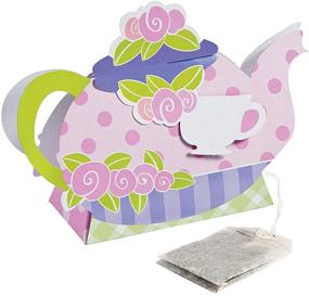 img 1 attached to Tea Party Die Cut Treat Box Set - Pack of 8 - Tea and Birthday Party Supplies