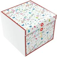 endless art us ez gift box - rita garnier happy birthday 10x10x8 with tissue paper, note card and envelope - easy assembly, no glue required, pops up in seconds logo