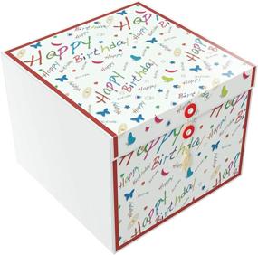img 4 attached to Endless Art US EZ Gift Box - Rita Garnier Happy Birthday 10x10x8 with Tissue Paper, Note Card and Envelope - Easy Assembly, No Glue Required, Pops Up in Seconds