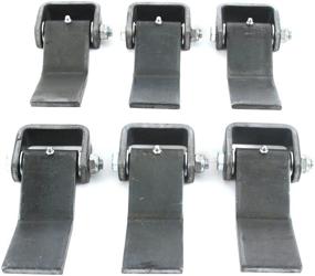 img 2 attached to 🔒 Red Hound Auto: 6-Piece Heavy Duty Steel Straps Long-Leaf Hinge for Greaseable Trailer Gate