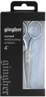 curved embroidery scissors leather sheath logo