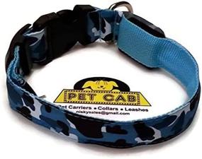 img 2 attached to 🐶 LED Camouflage Dog Collars in Pink, Green, Blue, Orange, Red, and Yellow - Sizes Small, Medium, and Large - 3 Modes: Slow Flashing, Fast Flashing, and Steady Lights for Night Walking Safety - Replaceable Battery - Flexible and Washable - Ensuring Visibility in Dark Traffic