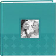📸 pioneer embossed 2-up photo album 4"x6" 200 pockets - aqua circles: store precious memories in style! logo
