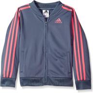 adidas girls' tricot bomber track jacket: a stylish pick for big girls logo