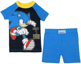 img 2 attached to 🦔 Sonic The Hedgehog Boys' 1 More Level 4 Piece Short Sleeve Pajama Set: Ultimate Sleepwear Adventure!