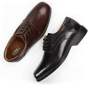 img 3 attached to 👞 Comfortable Men's Loafers & Slip-Ons: Milano Square Leather Business Shoes