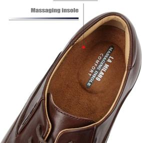 img 1 attached to 👞 Comfortable Men's Loafers & Slip-Ons: Milano Square Leather Business Shoes