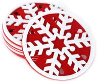 vesil christmas felt snowflake coasters: set of 6 festive decorations logo