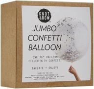 🎈 blue jumbo confetti balloon by knot & bow logo