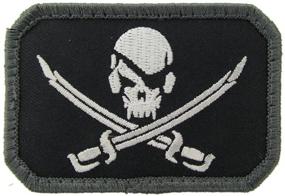 img 1 attached to 🏴 Black Pirate Skull Morale Patch: A Swashbuckling Emblem of Fearless Spirit