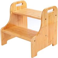 🎋 versatile bamboo 2 step stool: enhanced safety and easy portability logo