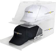 the clear capbox: stackable hat rack & storage 🧢 container for baseball caps, fitted hats, snapbacks, and trucker caps (acrylic) логотип