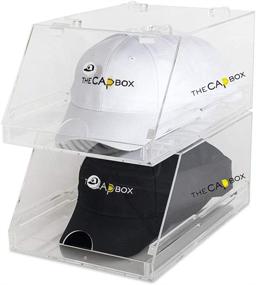 img 1 attached to The Clear CapBox: Stackable Hat Rack & Storage 🧢 Container for Baseball Caps, Fitted Hats, Snapbacks, and Trucker Caps (Acrylic)