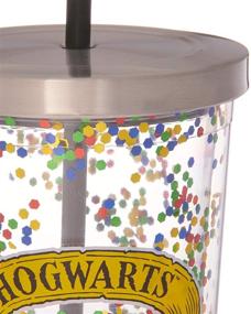 img 1 attached to ✨ Magical Sparkle and Sip: Spoontiques Hogwarts Glitter Cup with Straw