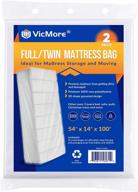 🛏️ 2-pack vicmore full/twin mattress storage bags - 54x100 inches | plastic covers for moving and disposal | mattress bags for twin mattress logo